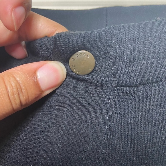 Rag And Bone Mixed Texture Button Black Leggings - Picture 5 of 7